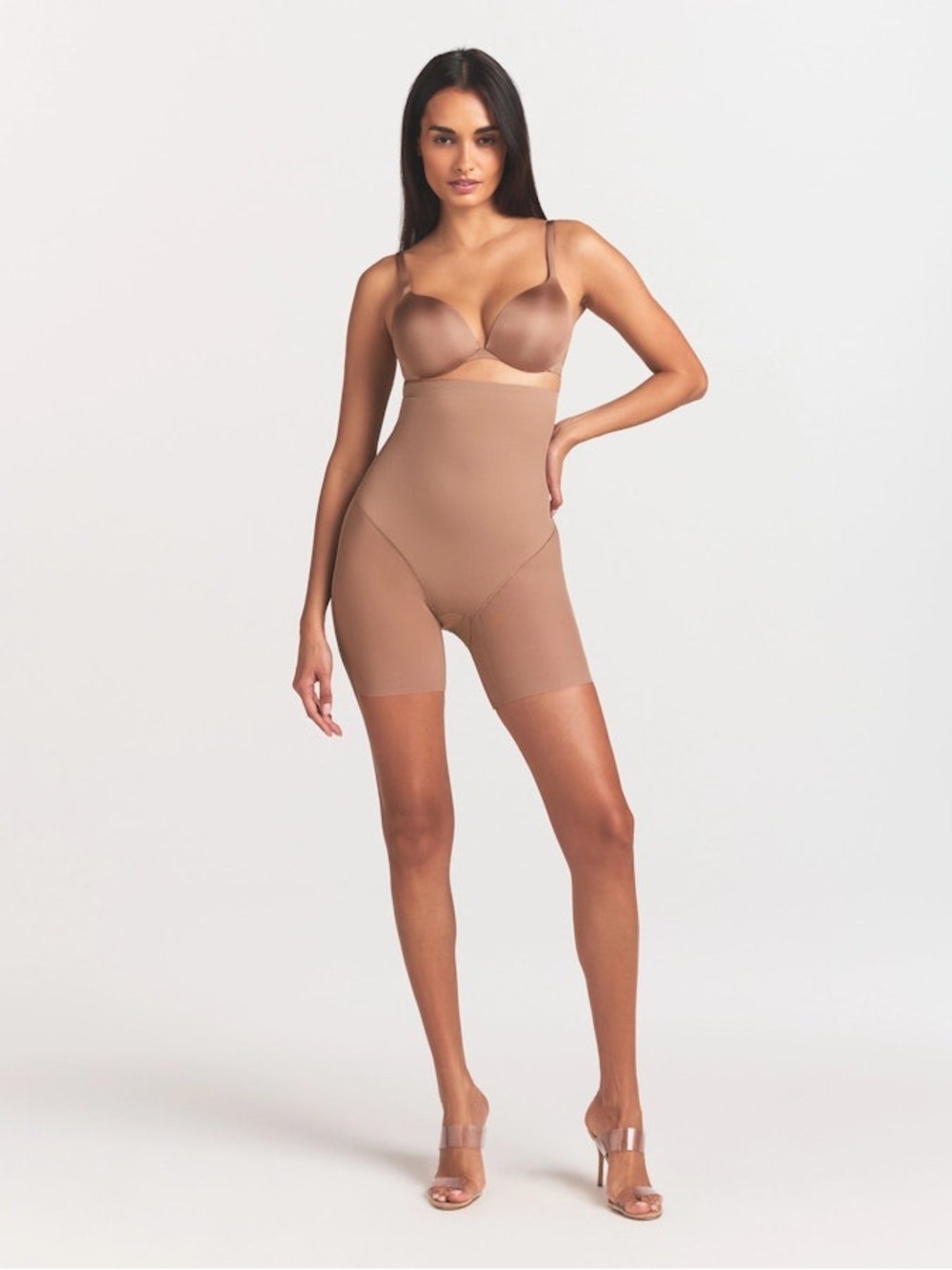 Skims POWER MESH Zoned Sculpt High-Waisted Mid Thigh Short